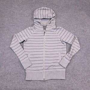 Lululemon Scuba Hoodie Womens Sz 4 Gray Striped  Full Zip Sweatshirt Jacket